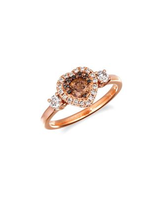 Le Vian Chocolate & Strawberry 14K Rose Gold 0.67 Ct. Tw. Diamond Half-Eternity Ring