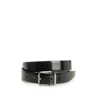 Dolce & Gabbana Brushed Calfskin Belt - male - Dolce & Gabbana - Belts - Black - 110 CM - Accessories