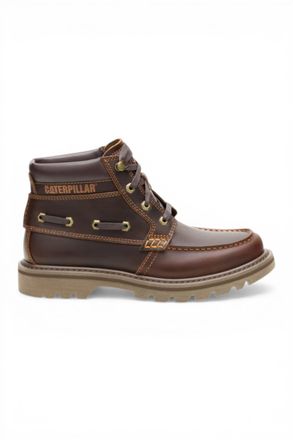 CAT CAT (Caterpillar) Mens Tan Brown Leather Hiking Ankle Boots - Colorado Boat-Mid