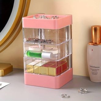OEM Caja De Almacenamiento Transparente, Caja De Escritorio Para Cosm&eacute;ticos, Joyas, Pendientes, Horquillas Y Otros Art&iacute;culos - Crezuo