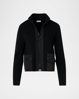 Akris Merino Knit Zip Jacket