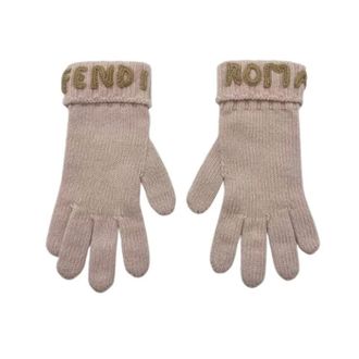 Fendi Pre-owned Accessories, female, Beige, Size: ONE SIZE Pre-owned Wool Gloves