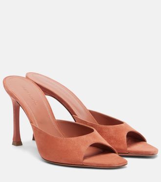 Amina Muaddi Alexa suede mules