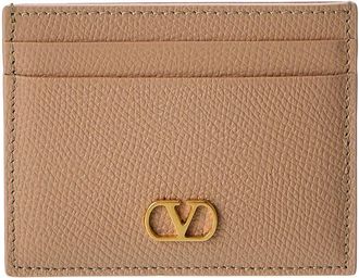 Valentino Vlogo Signature Leather Card Holder