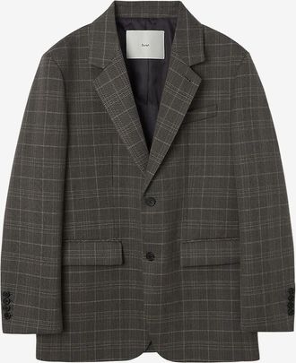 Dunst Blazer mit Karomuster aus Wollmischung