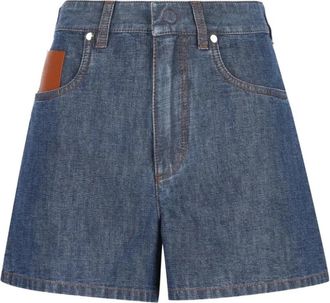 Fendi Short Chambray Denim - Dames - Denim shorts - Blauw - S - Denim - Korte Broeken
