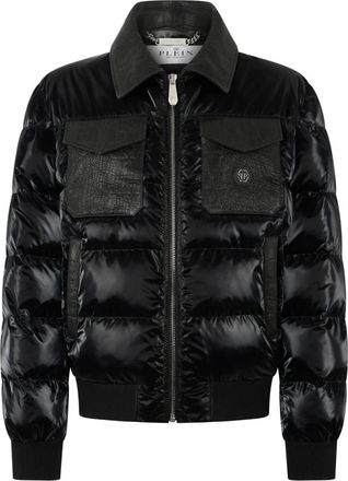 Philipp Plein Nylon Jacket Cocco - Heren - Winterjassen - Zwart - XL - Nylon - Jassen