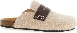 J.W.Anderson Vilten Loafer Muiltjes - Dames - Slip ons - Beige - 41 EU - Wol - Schoenen