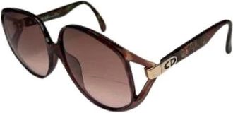 Dior Pre-owned Metalen Zonnebril - Dames - Vintage Accessoires - Paars - ONE Size - Vintage