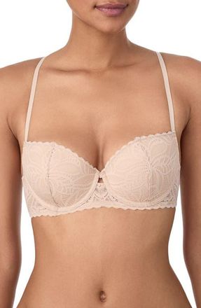 DKNY Deco Underwire Lace Balconette Bra in Cashmerend at Nordstrom, Size 34Dd