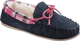 Cotswold Dames/Dames Kilkenny Klassiek Bont gevoerde Mocassinslippers (Marine)
