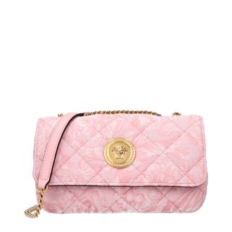 Versace Damens Umh&auml;ngetasche aus rosa Stoff