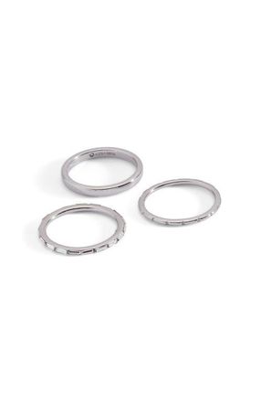 Alex and Ani Baguette Stacking Ring Set of 3 in Silver at Nordstrom, Size 7
