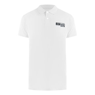 Plein Sport Klassieke Korte Mouwen Collo Logo Polo Shirt in Wit