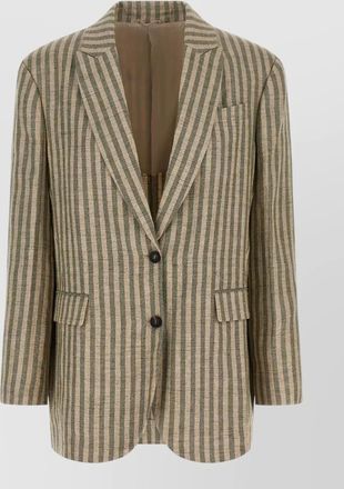 Brunello Cucinelli striped single-breasted blazer