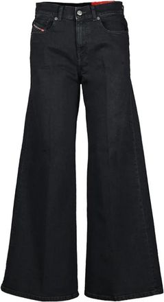 Diesel Jeans, Dames, Zwart, W26, Wide Jeans