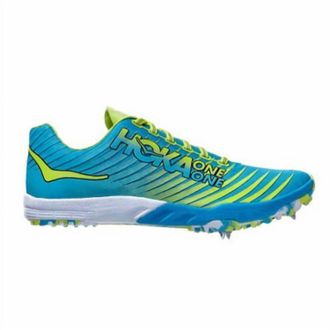 Hoka One One Mens Evo Xc Spike Shoes In Cyan