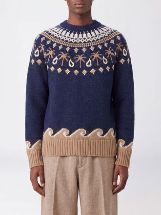 Alanui Ethnic Pattern Virgin Wool Crewneck Jumper
