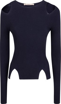 Nuur Cut Out Round Neck Sweater