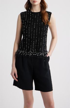 Rag & Bone James Fringe Hem Sweater Tank in Black at Nordstrom, Size X-Small