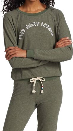 Sol Angeles Get Busy Living Pullover In Olive