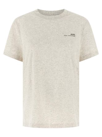 A.P.C. Beige Logo Print T-shirt