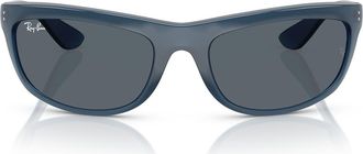 Ray-Ban 62mm Oversize Rectangular Sunglasses in Dark Blue at Nordstrom