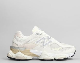 New Balance Sneakers 9060 in camoscio e tessuto bianco
