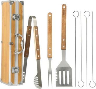 Gibson Home Barbecue Pro 8 Piece Stainless Steel Barbecue Tool Set with Carry Box in Brown at Nordstrom
