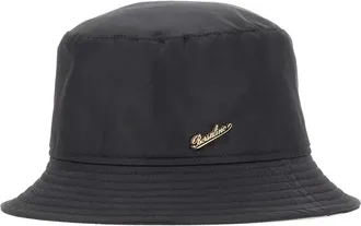 Borsalino Cappello bucket Morgan Rain con applicazione logo - Nero