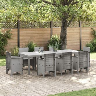 vidaXL Vidaxl - Tavolo da Giardino Grigio chiaro 250 x 100 x 73 cm polyrattan