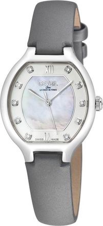 Gevril Group Lugano Diamond Mother of Pearl Dial Ladies Watch 14041