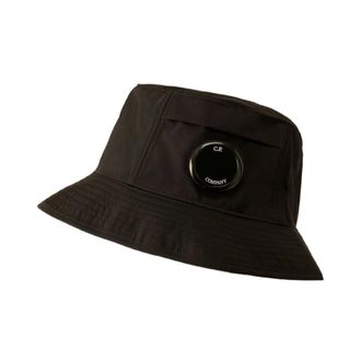 C.P. Company Hats, unisex, Black, Size: L Patch Cap