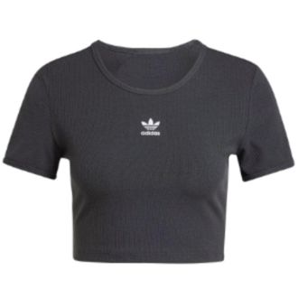 adidas (WMNS) adidas Essentials Ribbed T-Shirt Black; Asia Sizing IY9666
