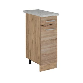 Vicco Mueble Bajo De Cocina R-line, Sonoma, 30 Cm Et M&aacute;rmol