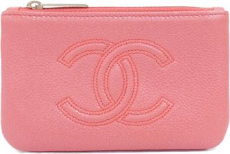 Chanel Pink Grained Calfskin Pouch (Pre-Owned)