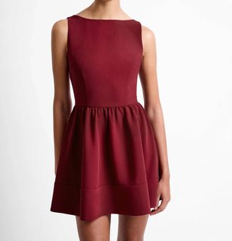 French Connection Arza Low Back Mini Dress In Cabernet