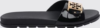 Tory Burch Sandali Mules Mellow in gomma con logo Double T e tacco basso
