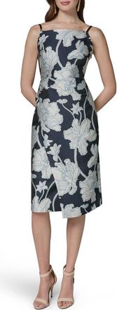 DKNY Floral Embroidered Cocktail Dress in Nightfll/S at Nordstrom, Size 10