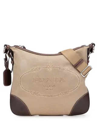Prada 2010-2025 Canvas Canapa Logo crossbody bag - unisex - Canvas - One Size - Brown