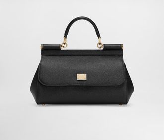 Dolce & Gabbana Medium Sicily Handbag - Woman Handbags Black Onesize