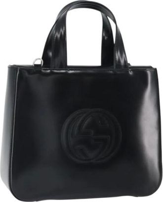 Gucci Pre-owned Handbags, female, Black, Size: ONE SIZE Pre-owned Leather Handbag