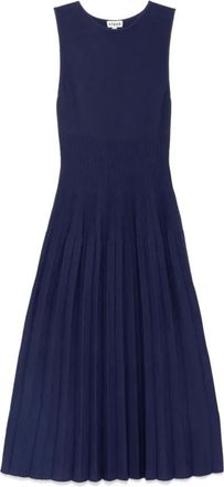 Staud Staud, Kleedjes, Dames, Blauw, M, Nylon, Elyse Dress