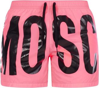 Moschino Heren Logo Zwemshort (Roze)