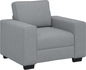 vidaXL Sillón Sofá Tela Gris Claro 60 cm Vidaxl