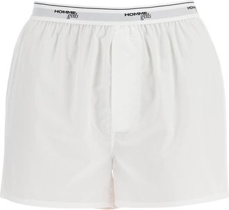HommeGirls Mens High-waisted White Cotton Boxer