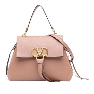 Valentino Pre-owned Vring Satchel - Dames - Pre-owned - Beige - Maat: ONE Size Leer
