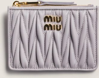 Miu Miu Matelass&eacute; nappa leather card holder