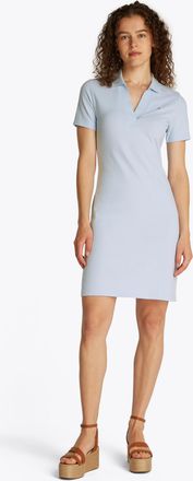 Tommy Hilfiger Polokleid »SLIM OPEN NK POLO DRESS SS« mit gestickter Tommy Hilfiger Flagge