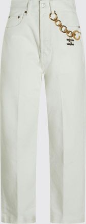 Celine Jeans boyfriend in denim di cotone con chain